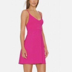 Susana Monaco V Neck A Line jersey fabric dress in Pink Glow Women's size S